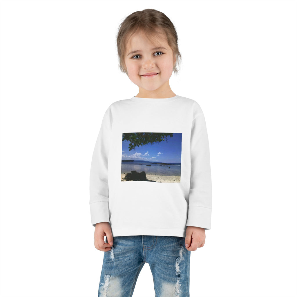 Toddler Long Sleeve Tee — Tropical Beach Photo Print
